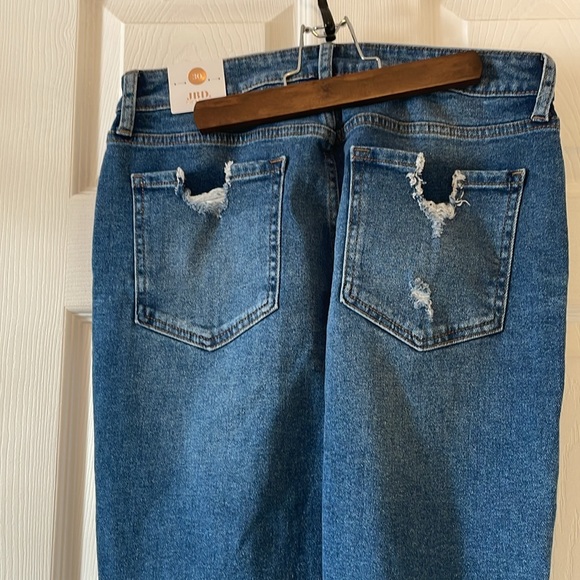 Just black denim distressed high rise blue jeans 30 - Picture 5 of 8